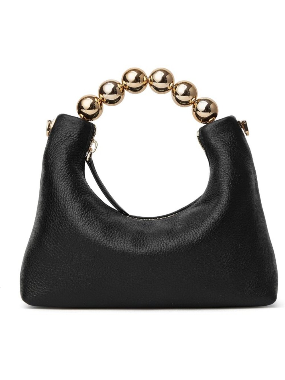 Stylish Top Handle Leather Clutch Purse, Women's Designer Pearl Tote Bag